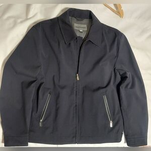 Johnston & Murphy Men's Dark Navy Zip-Front Lightweight Jacket